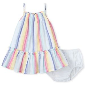 NWT The Children’s Place Baby Girls’ Striped Ruffle Dress (6-9M)